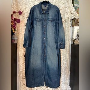 Stunning size 26/28 Venezia denim maxi coat/dress.